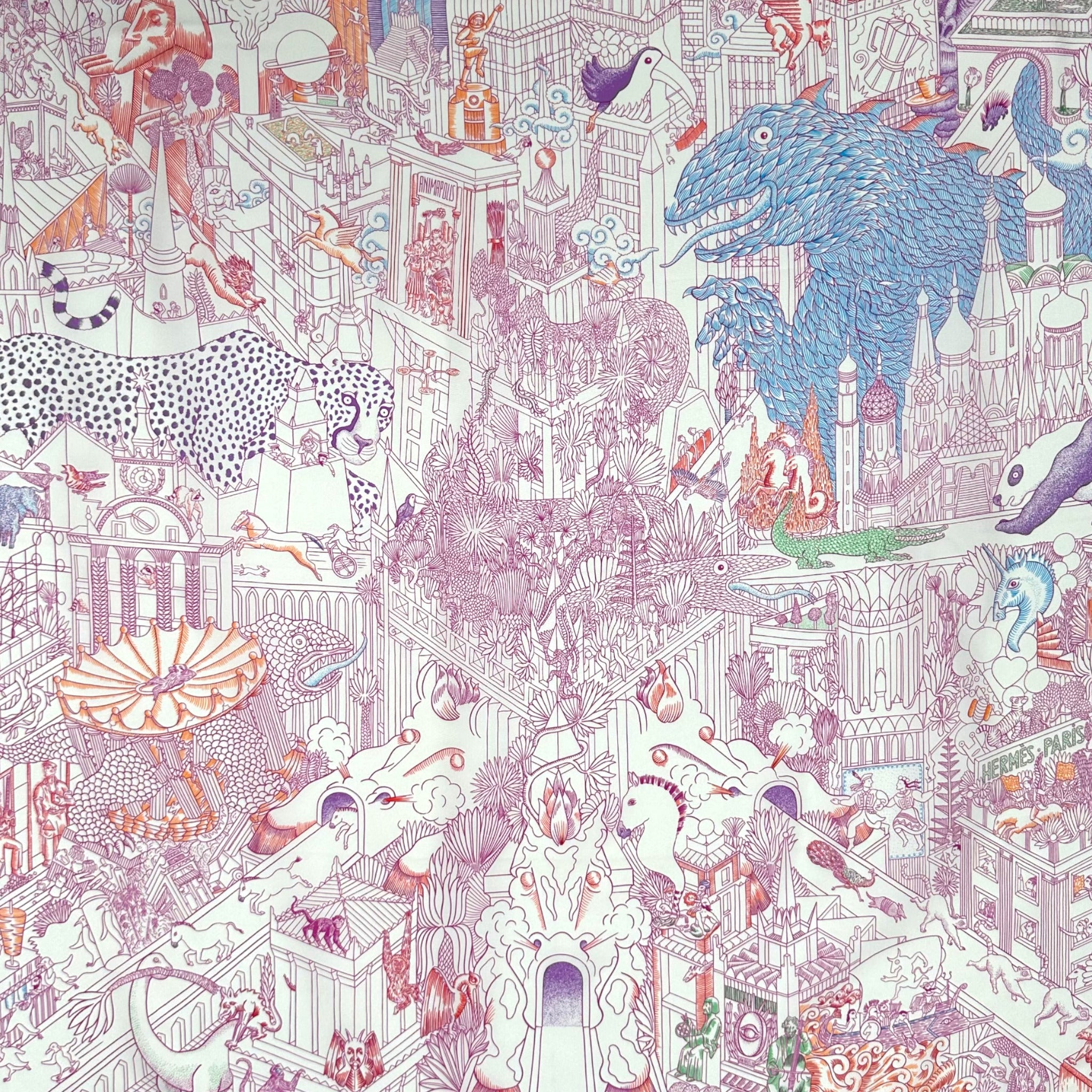 Animapolis - FOULARD HERMES 90 cm - Carré Society