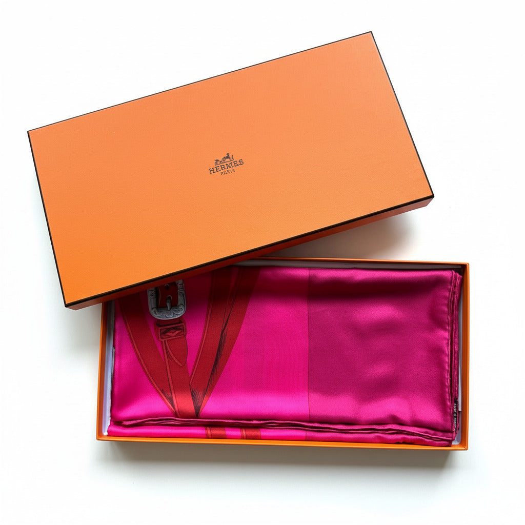 Châle Hermès Brides de Gala 140 cm avec boîte et emballage d'origine Hermès