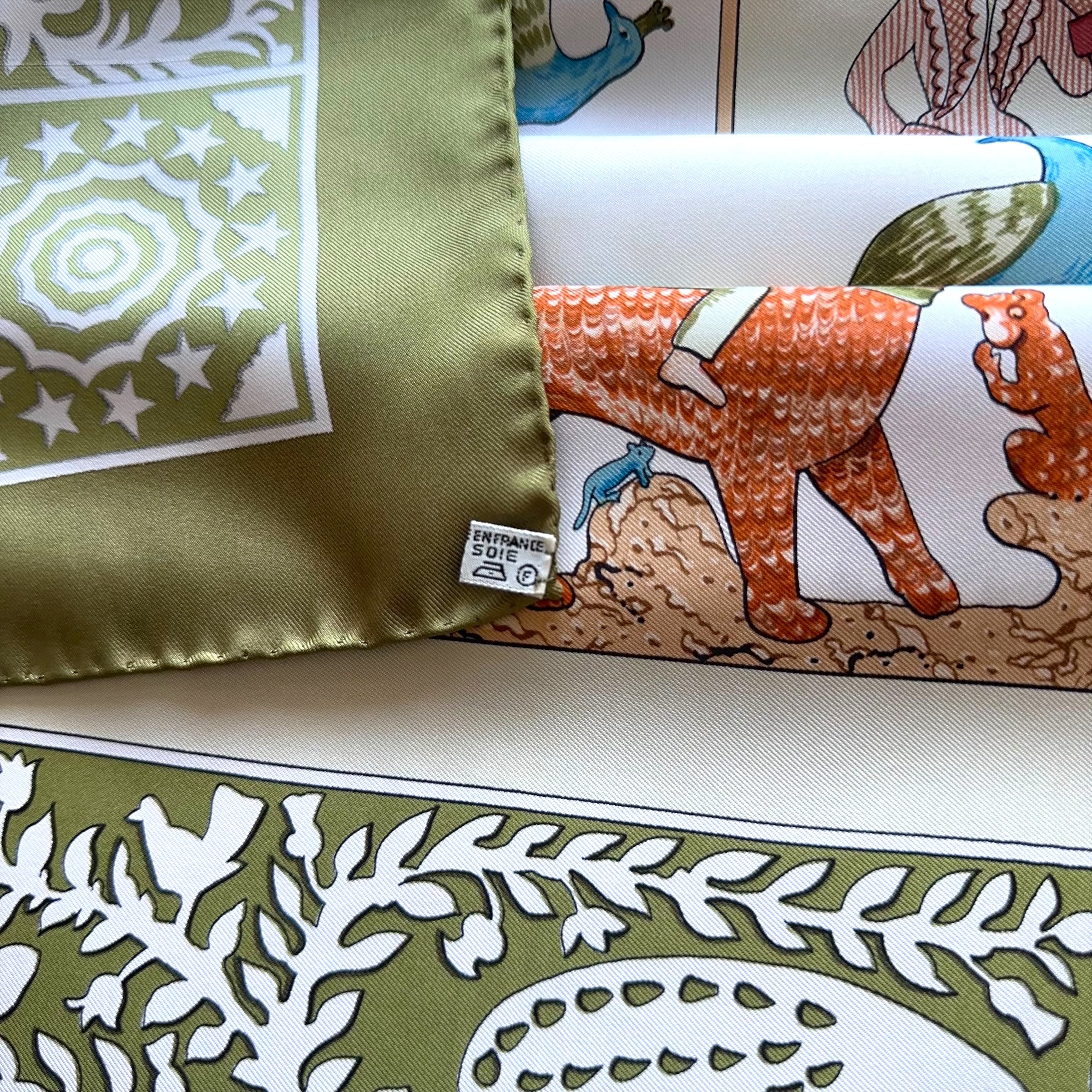 Carré Hermès 90 cm – Early America – F. de la Perrière (1981)