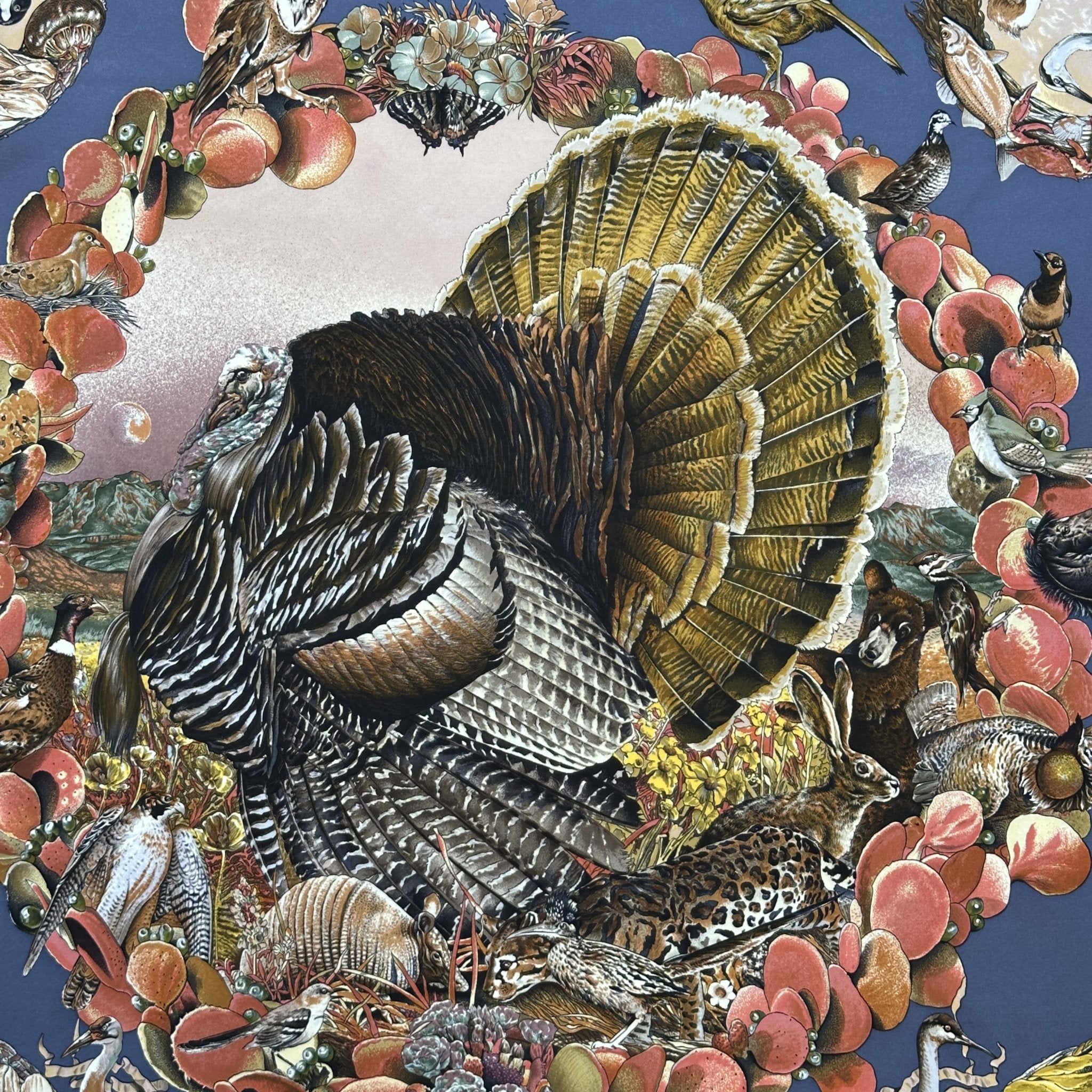 Faune et Flore du Texas - FOULARD HERMES 90 CM
