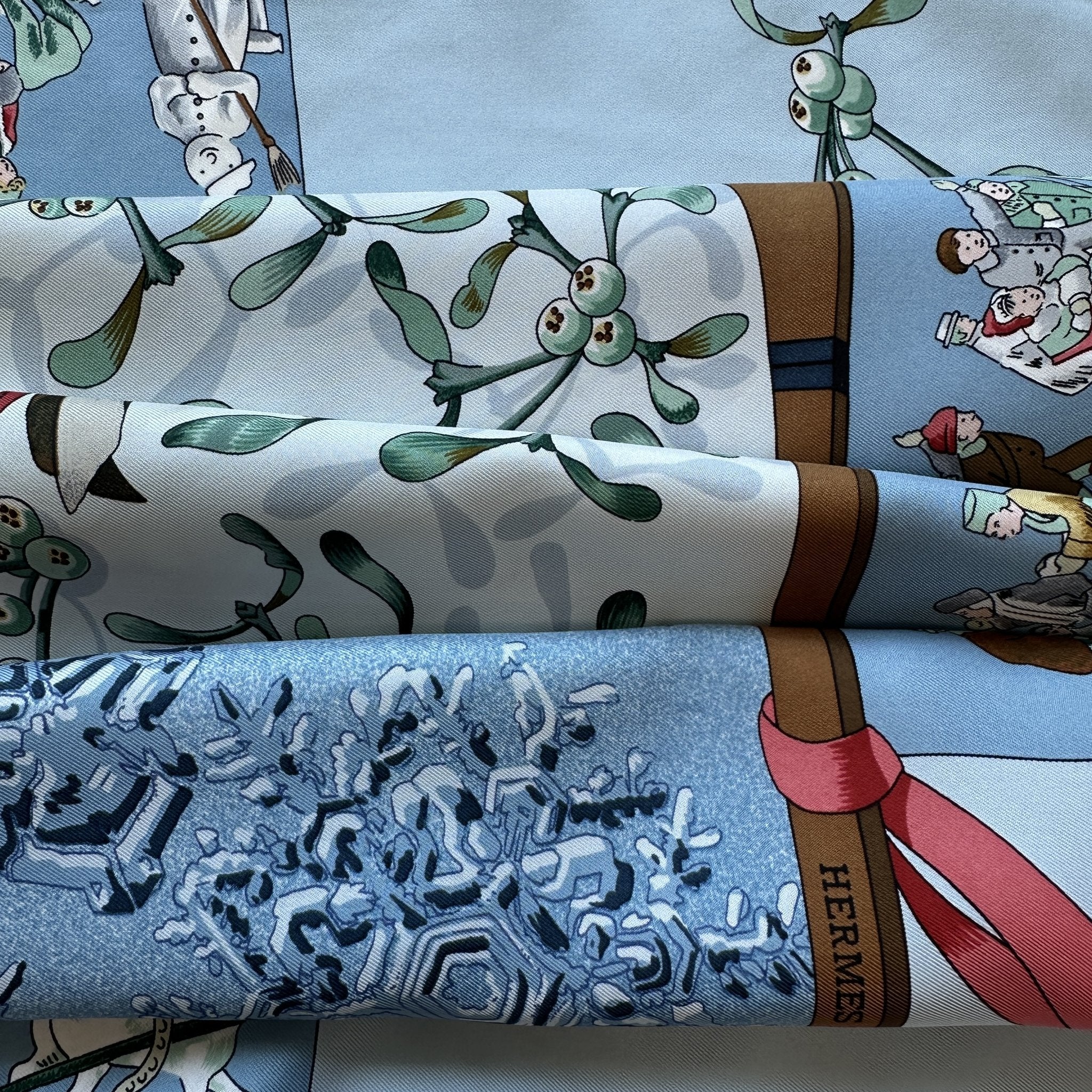 Neige d'antan - FOULARD HERMES 90 CM
