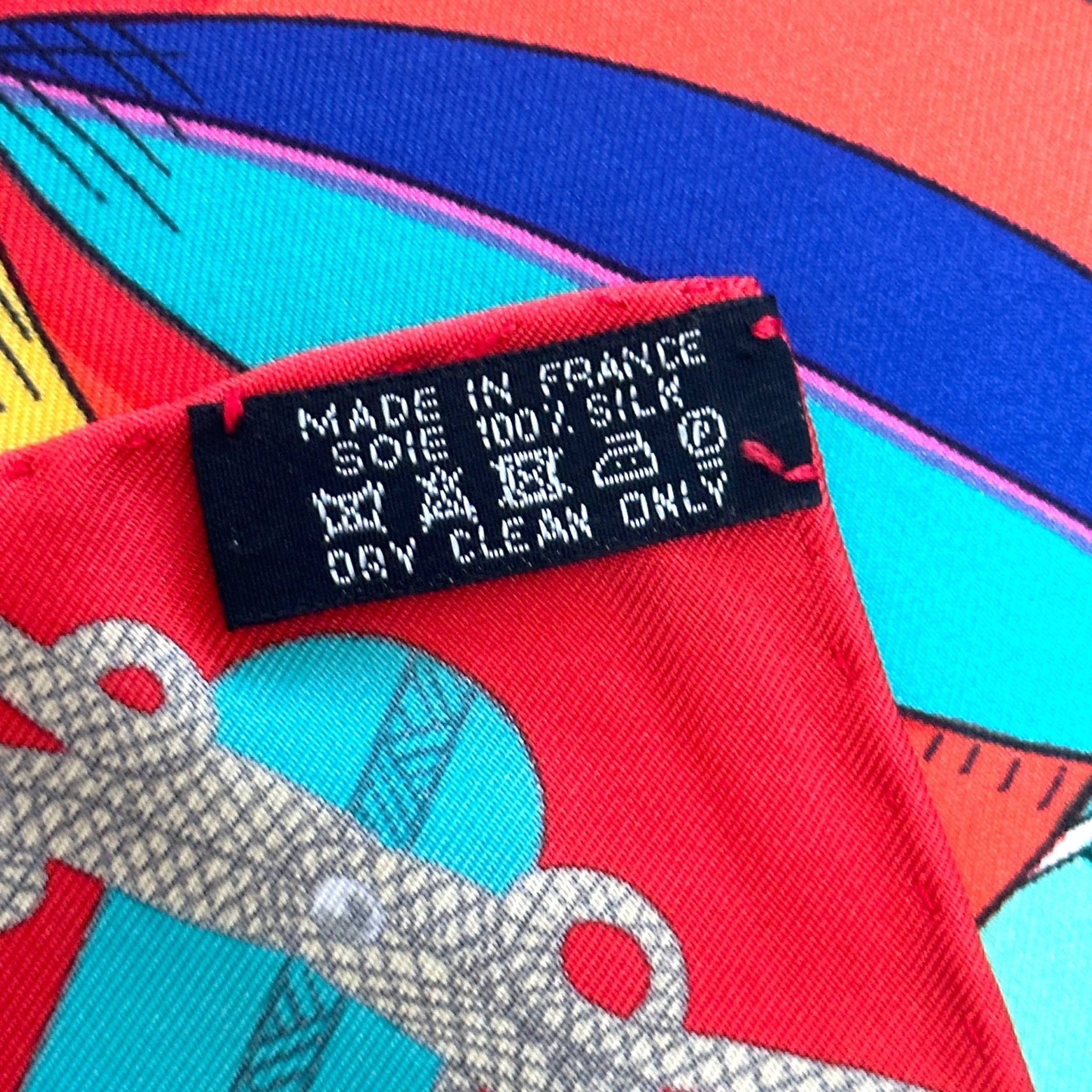 etiquette de composition en soie foulard hermes d'occasion circus par annie faivre