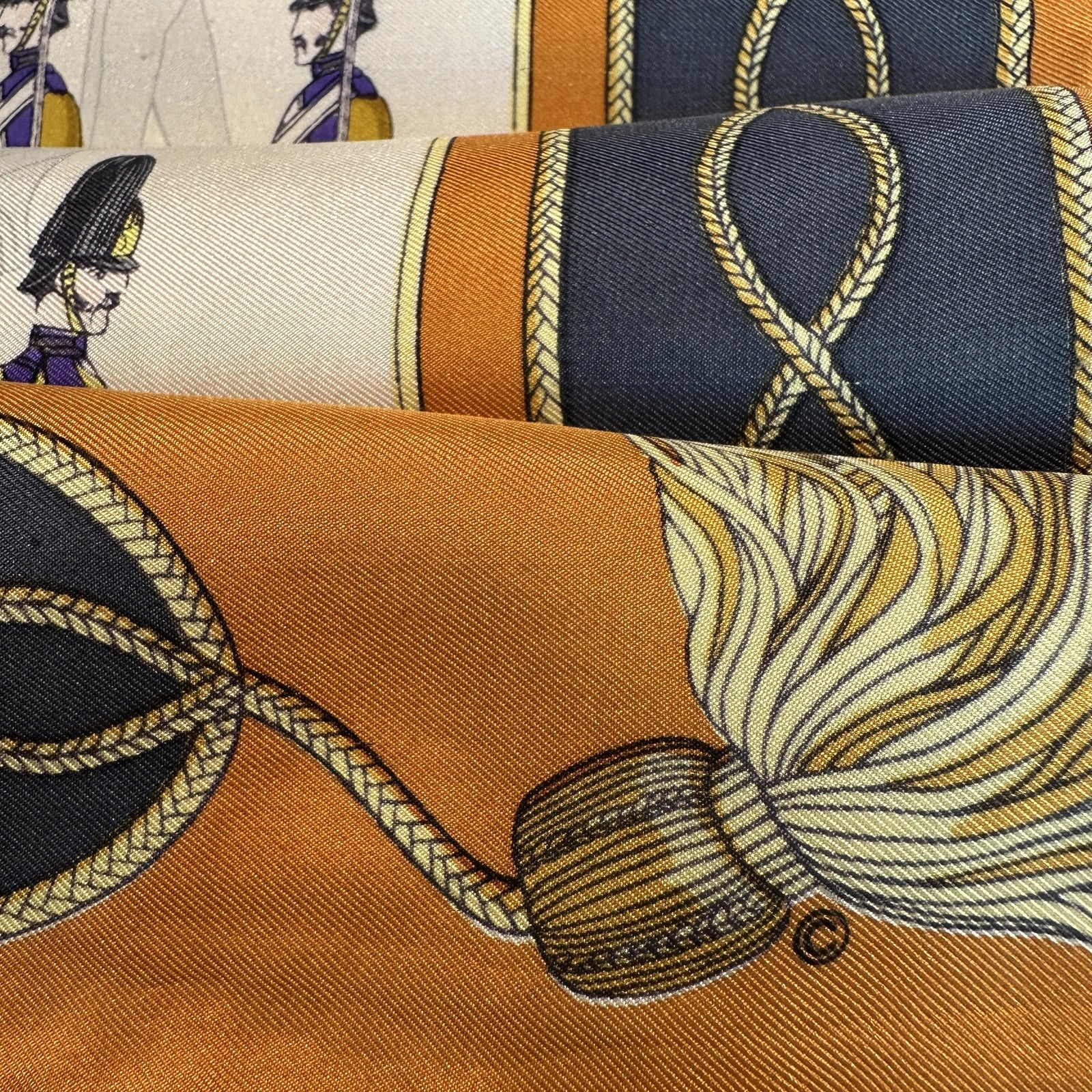 Hermès scarf 90 cm – La Parade – Françoise Héron (1966)