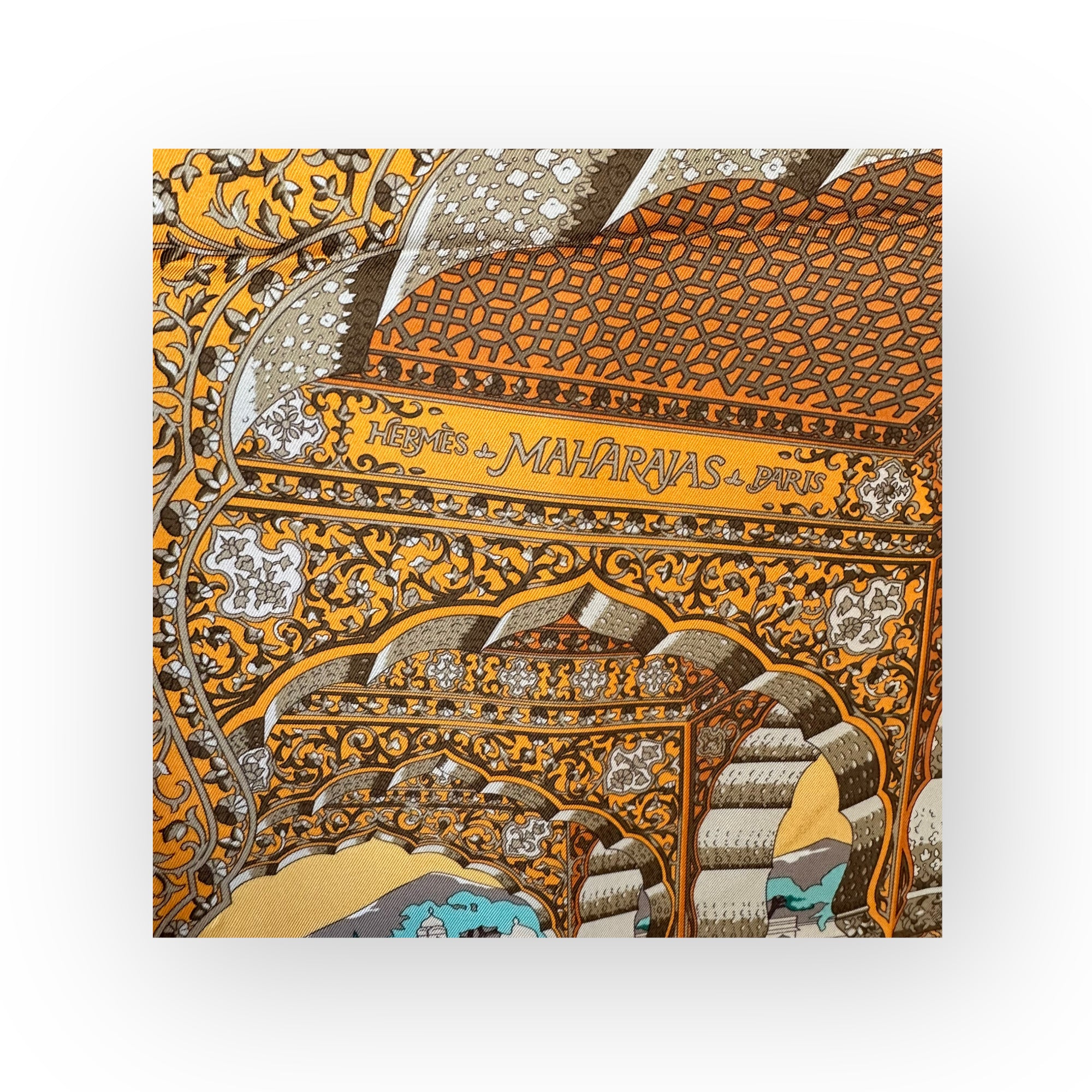HERMES 90 プリーツsplendor maharaja SPLENDOR OF THE MAHARAJAS - HERMES SCARF 1996 - VERY RARE
