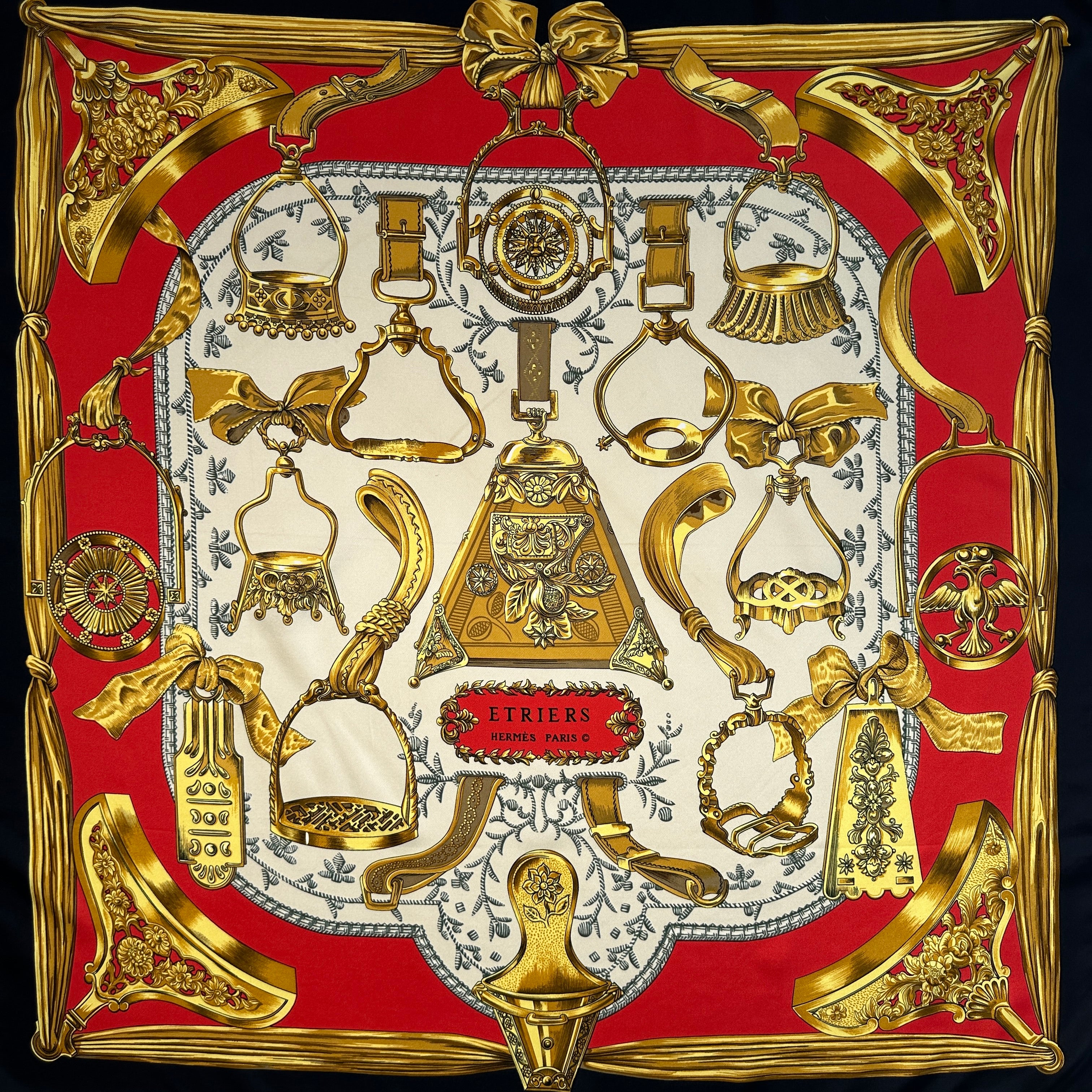 Carré Hermès – Étriers – Édition 1990 - Françoise de la Perrière