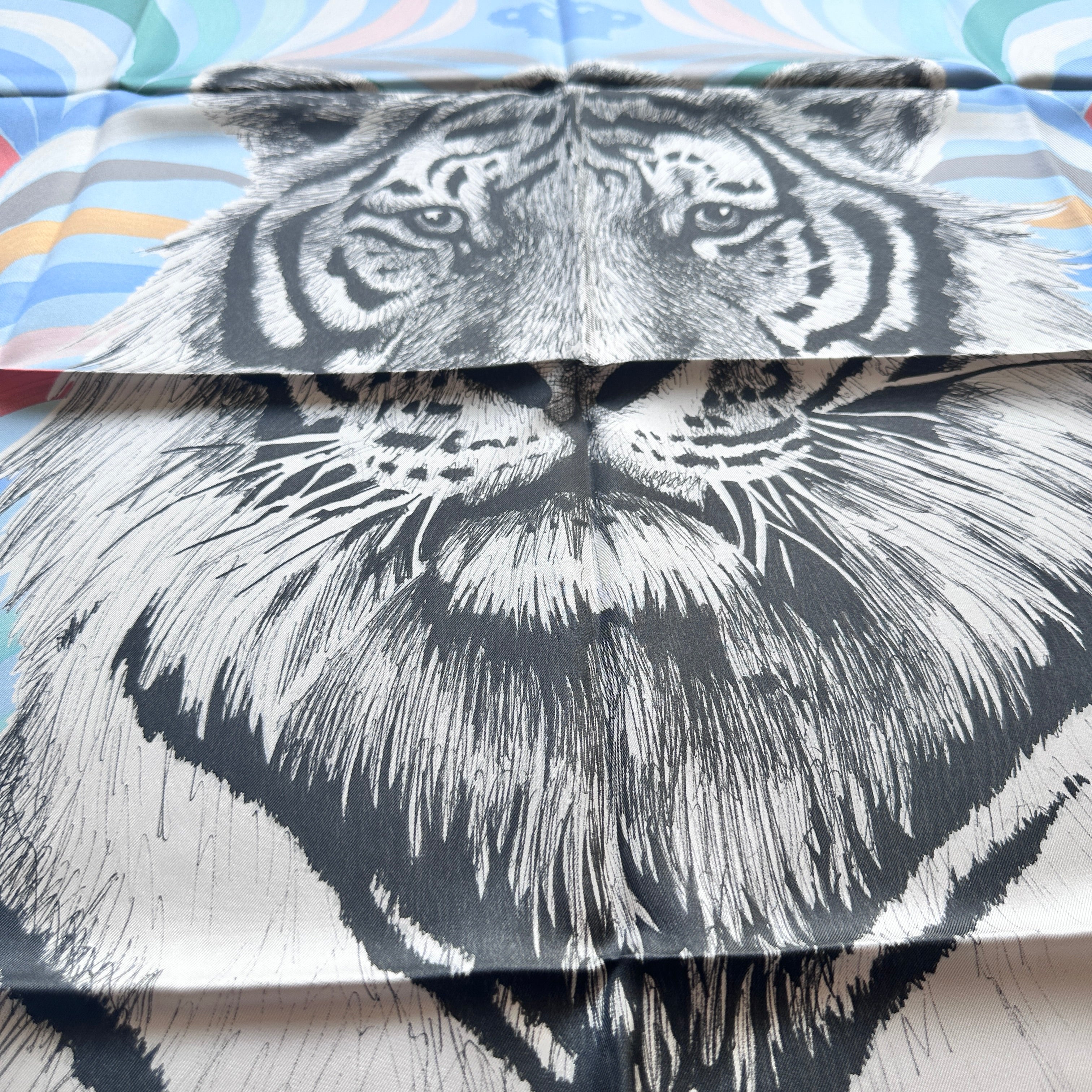 Foulard Hermès Double Face – Tigre Royal – Christine Vauzelles (2022)